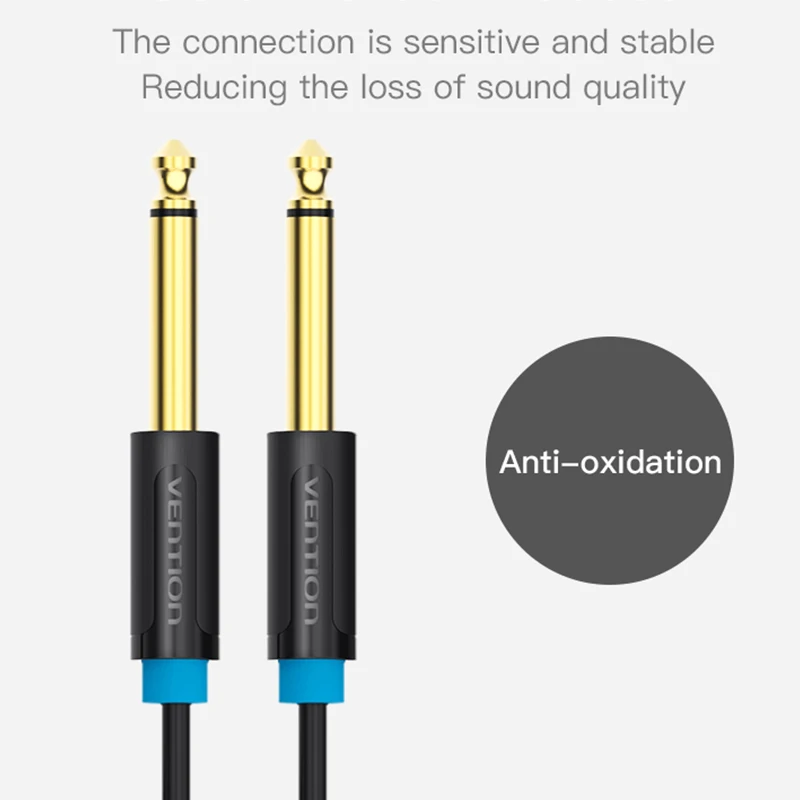 Vention Aux Guitar Cable 6.5 Jack 6.5mm to Audio 6.35mm for Stereo Mixer Amplifier Speaker cable | Электроника