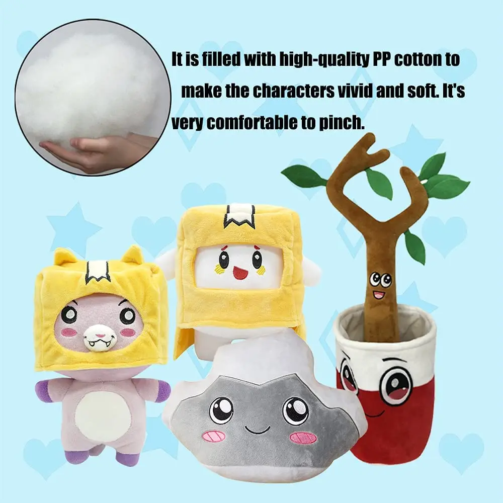 Lankybox-juguete de peluche Sticky n'canny, mu&ntilde;eco de peluche de dibujos animados, Robot extra&iacute;ble, rama de &aacute;rbol de Coca Cola, almohada suave, regalo para ni&ntilde;os-4