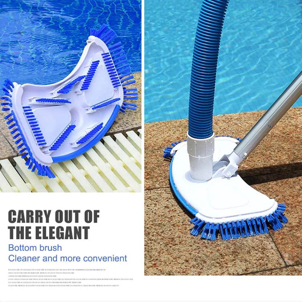 

Swimming Pool Curved Vacuum Cleaner Suction Head with Brush Cleaning Ground Tool YG