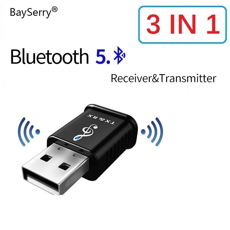 Bluetooth 5 0 аудио приемник передатчик 2 в 1 AUX USB 3 мм стерео мини гнездо для ТВ
