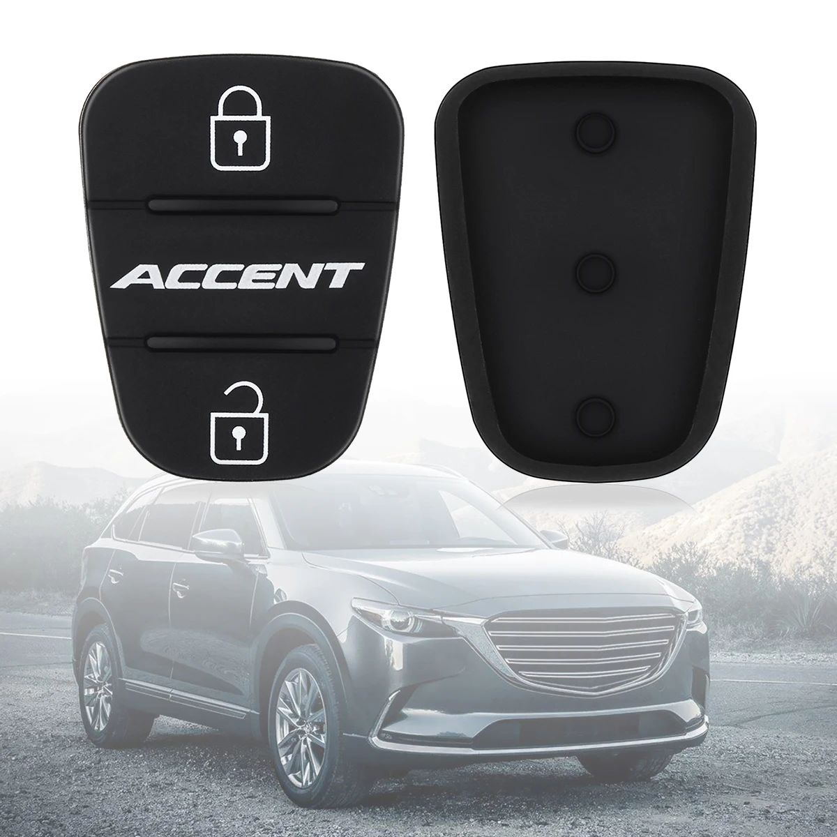 1 шт. резиновая накладка, сменная вставка, подходит для Hyundai Solaris Accent Tucson l10 l20 l30 Kia Rio Ceed, флип-пульт дистанционного управления, автомобильный ключ