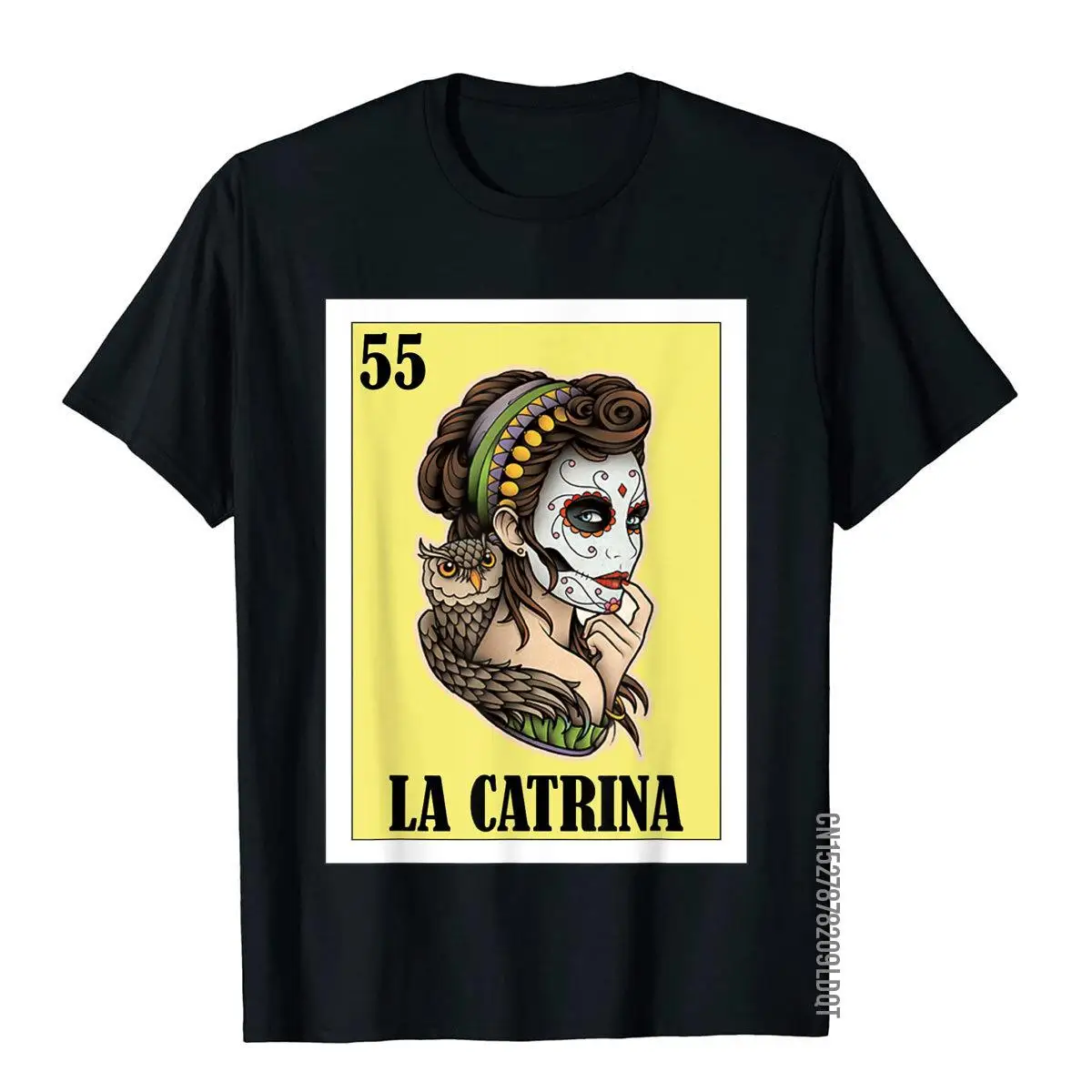 

La Catrina лотерейный подарок-мексиканская лотерея, футболка La Catrina, футболка для мужчин, мужская футболка в стиле хип-хоп, Забавный хлопок