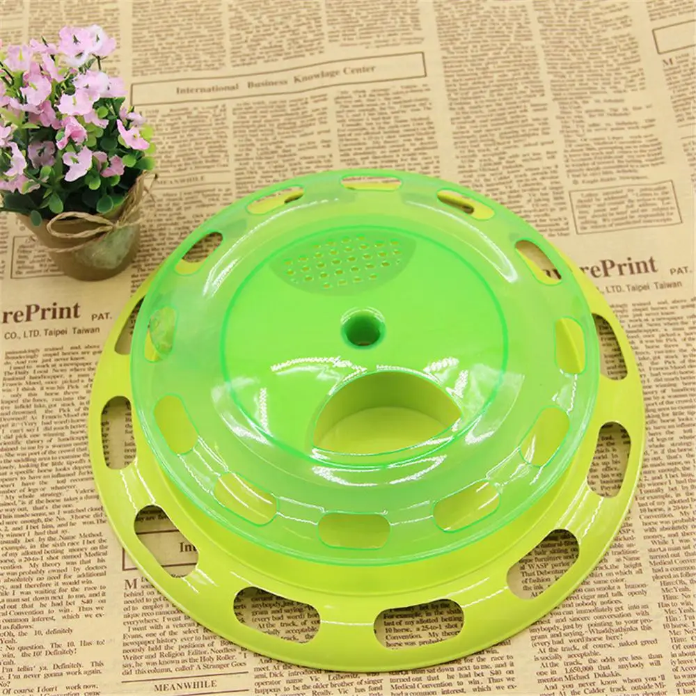 

Cat Turntable Single Layer Kitten Feeder Toy Bell Balls Disk Cats Interactive Training Amusement Plate Pet Scratching Toys