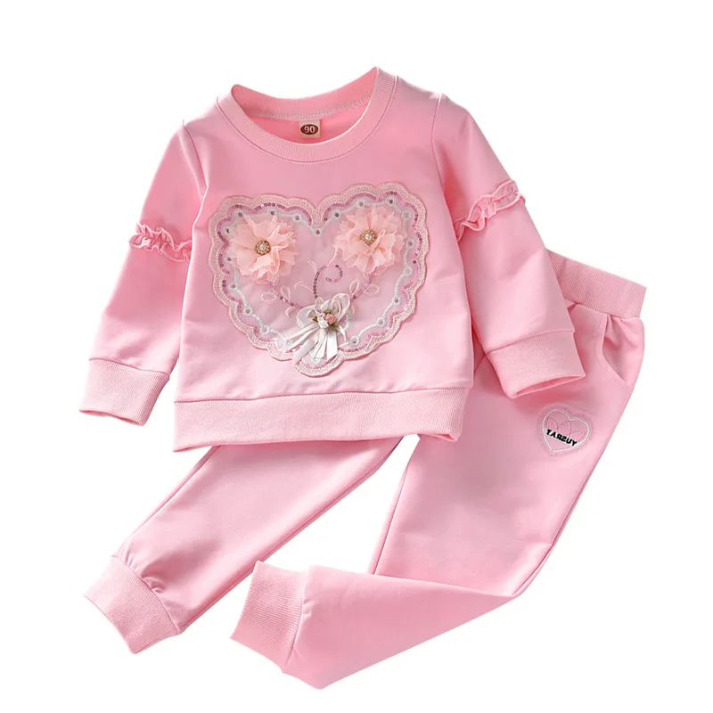 

EuerDoDo 2pcs Baby Girls Clothing Sets Spring Autumn Clothes For Girls Cotton Long Sleeve Tops+pants Outfits Casual Kids