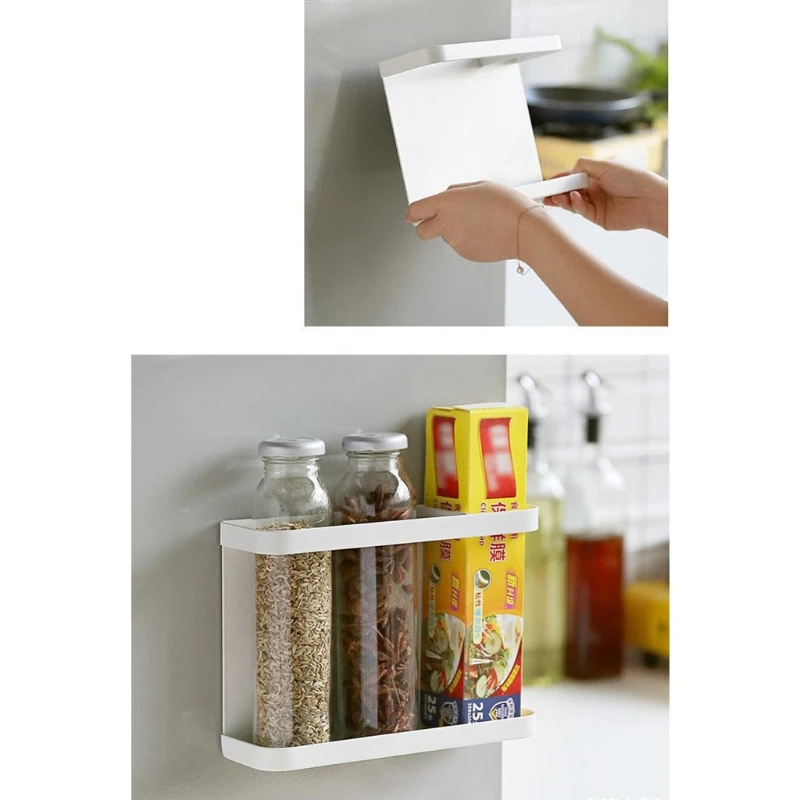 Магнитная полка для специй одноярусная холодильника органайзер боковая