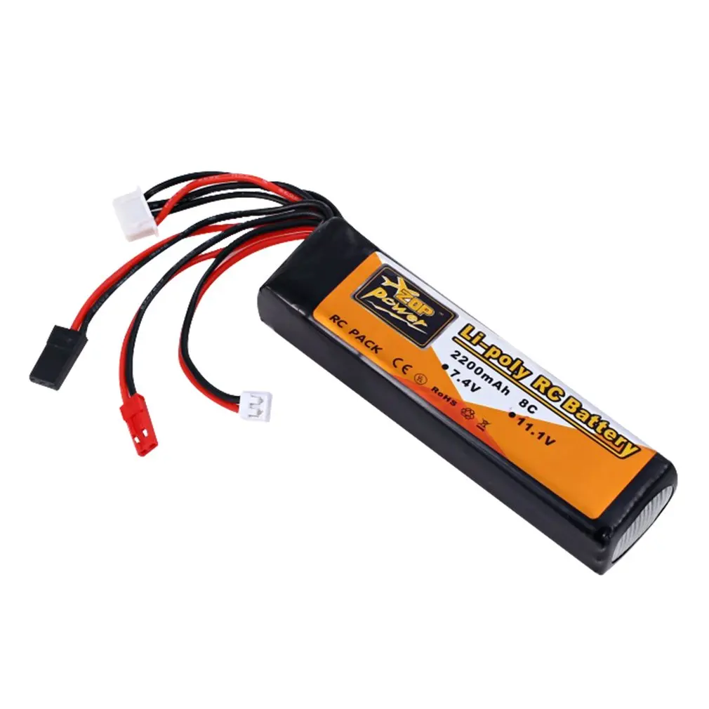 ZOP Мощность 11 1 V 2200 мА/ч 8C 3S 3S1P Lipo Батарея JST JR штекер Futaba Перезаряжаемые для