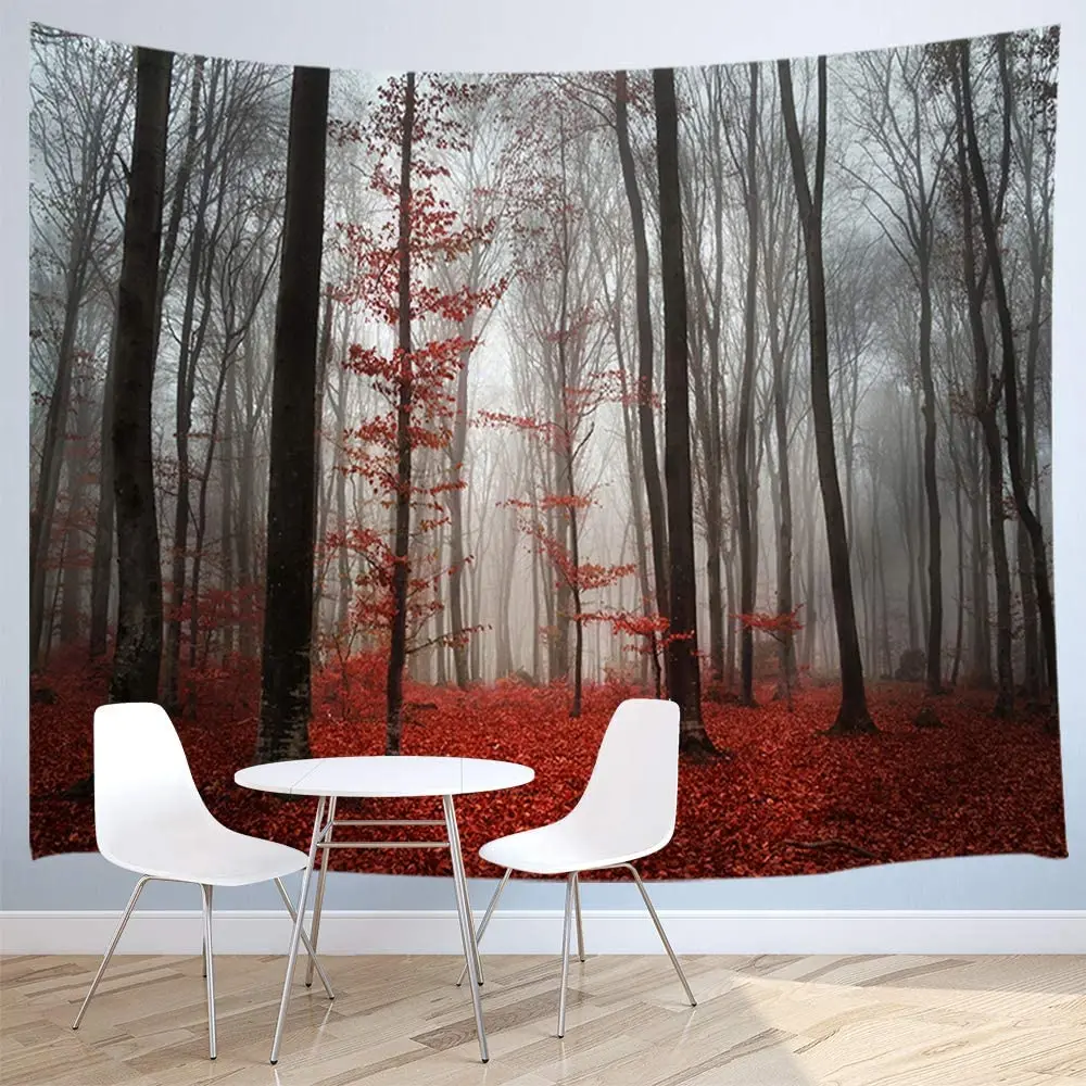 

Большие готические настенные гобелены EDOMGNIH в готическом стиле с изображением леса, настенные шторы для спальни, гостиной, одеяла для спальн...
