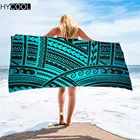 Пляжное полотенце из микрофибры, полинезийский племенной узор, быстросохнущее банное полотенце, s-образный коврик, коврик для йоги, удобный Спортивный Коврик для кемпинга
