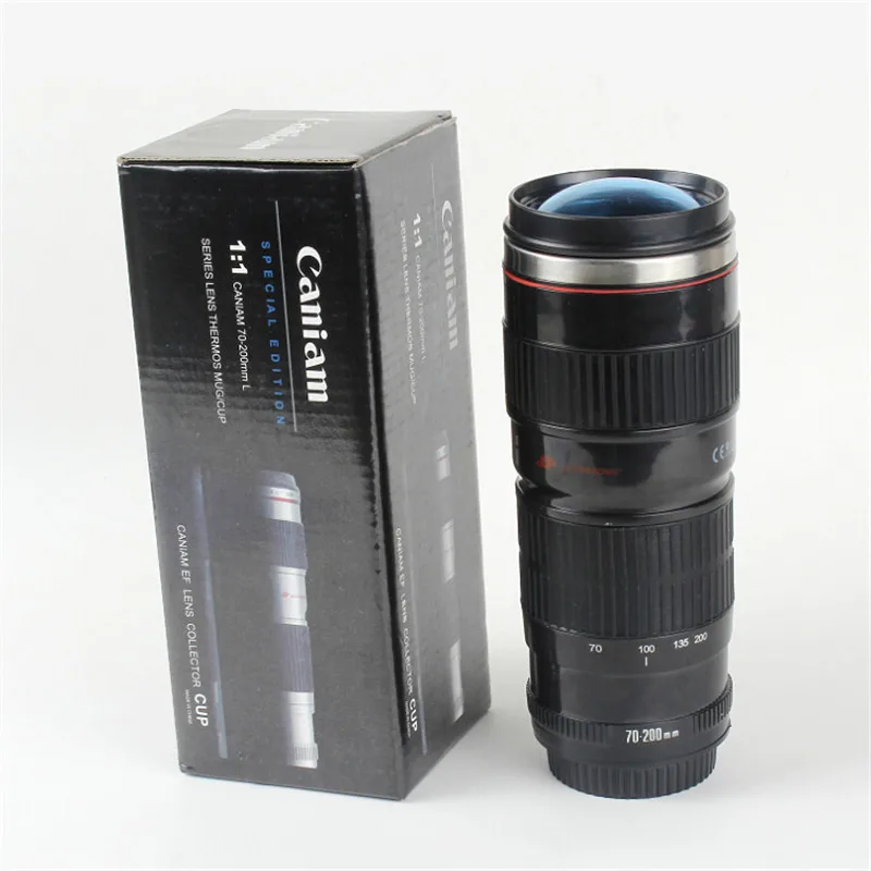 450 мл SLR Камера 70-200 кружка линза от фотоаппарата кофейная с крышкой