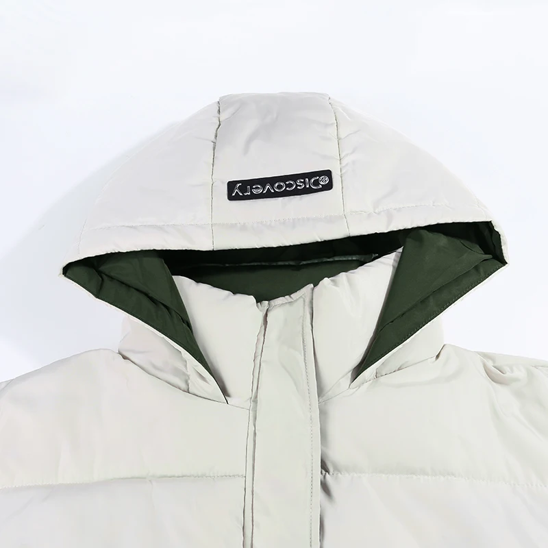 Женское пальто WannaThis, толстая, теплая, модная, зимняя, с хлопковой подкладкой, длинная, на молнии, с капюшоном, с карманами, женская, повседневная, однотонная