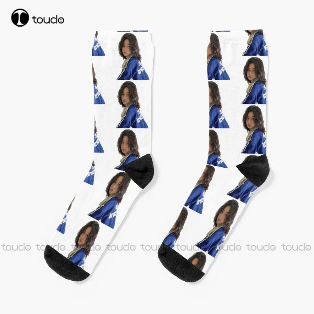 

Jung Ho-Yeon/ Kang Sae-Byeok Squid Game Squid Game Squidgame 067 Socks Mens Socks Black Personalized Custom 360° Digital Print