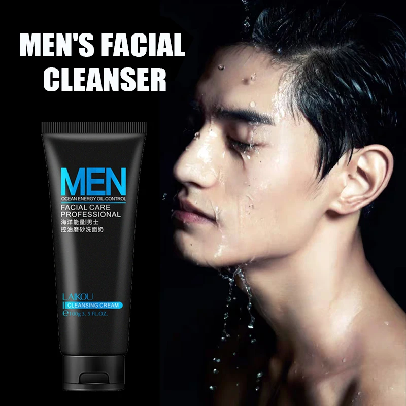 LAIKOU Face Washing Men Product Cleanser Facial Scrubs Natural Wash &ampCleanser for Oily and Acne Prone Skin Oil Control | Красота и