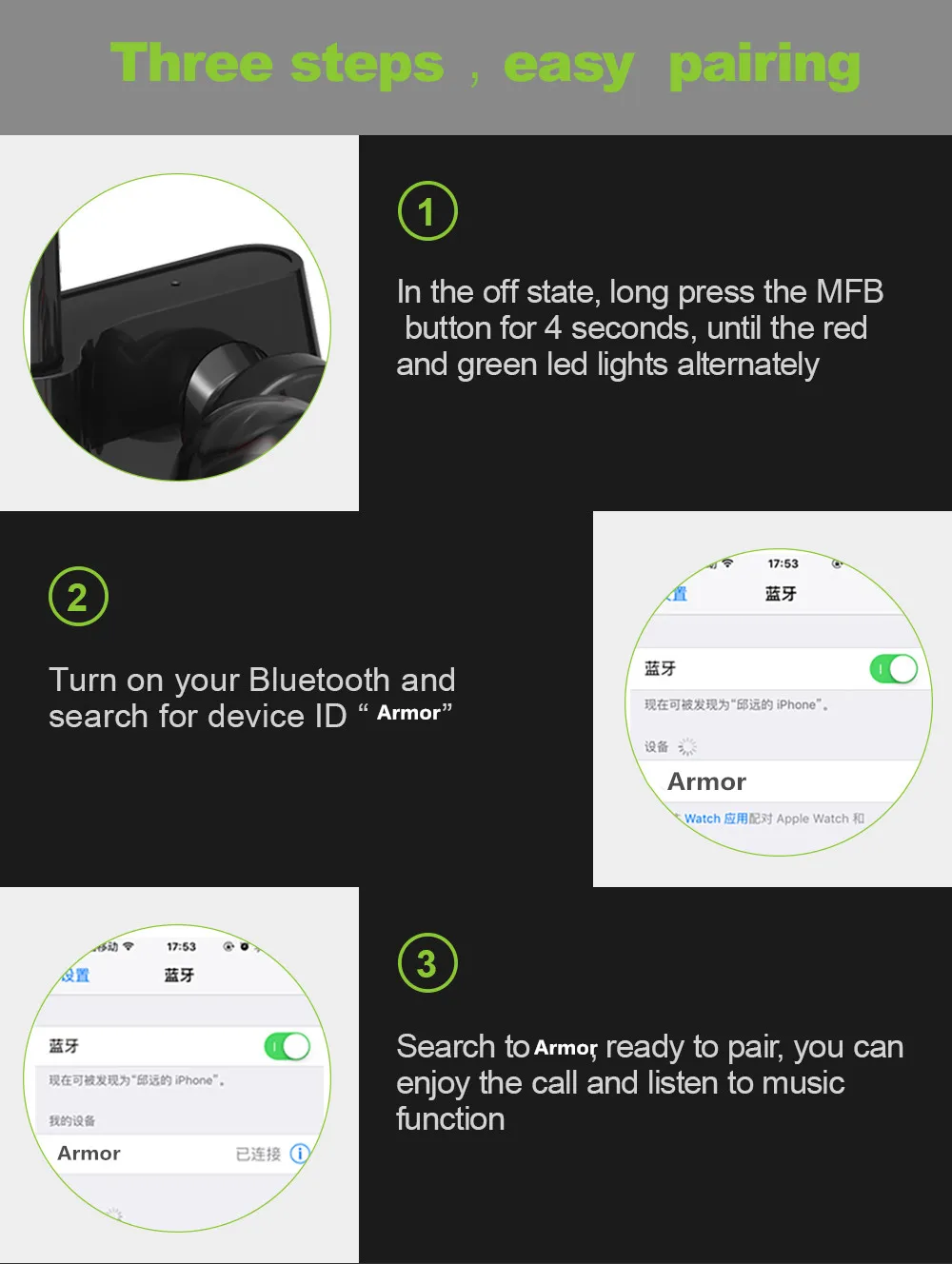 Dacom ARMOR водонепроницаемые спортивные беспроводные наушники для бега, Bluetooth наушники, гарнитура, наушники для телефонов с микрофоном громкой связи