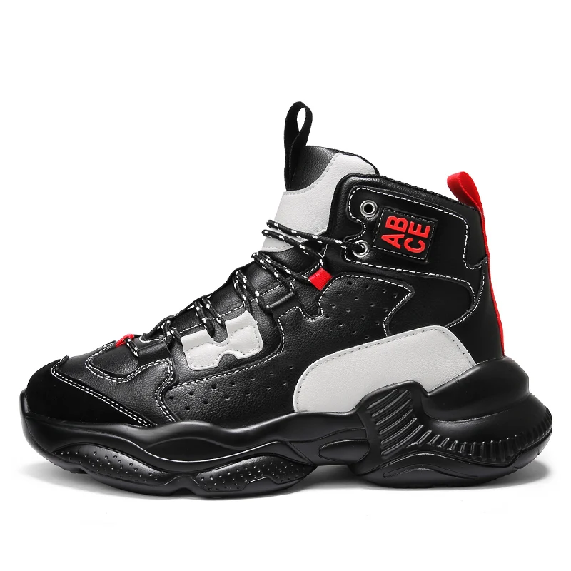 

New Roman Fashion Spring Breathable Casual Young Men Street Chunky Sneakers Comfortable High Top Male Footwear