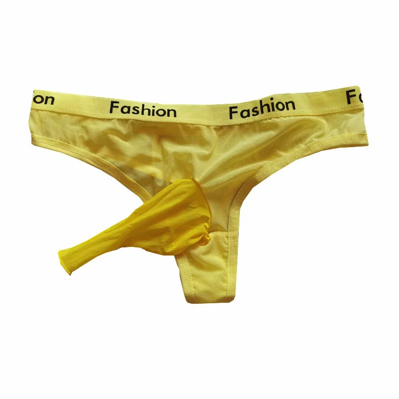 Летнее нижнее белье для мужчин с низкой посадкой Прозрачный Чистая Пряжа Гей