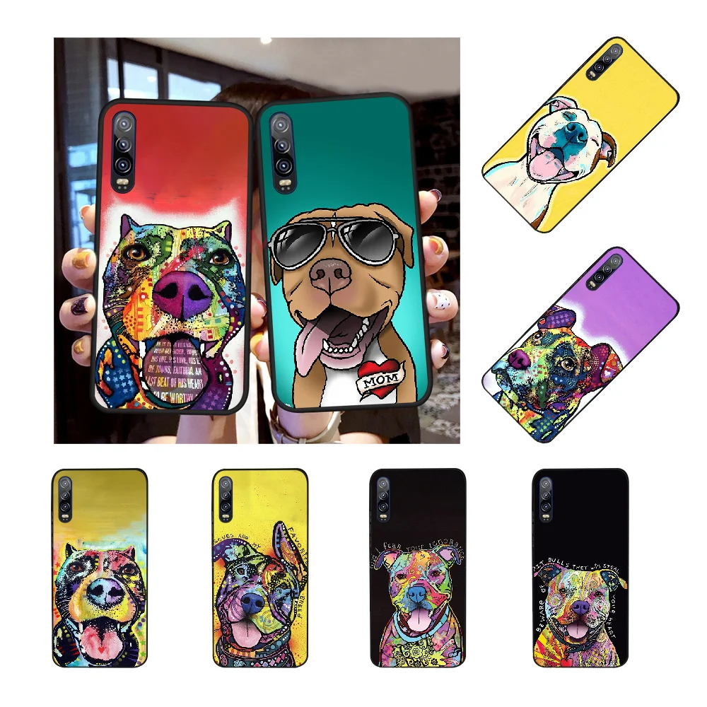 Чехол для телефона из ТПУ с рисунком питбуля бульдога Huawei P30 P20 P10 P9 P8 Mate 20 10 Pro Lite |