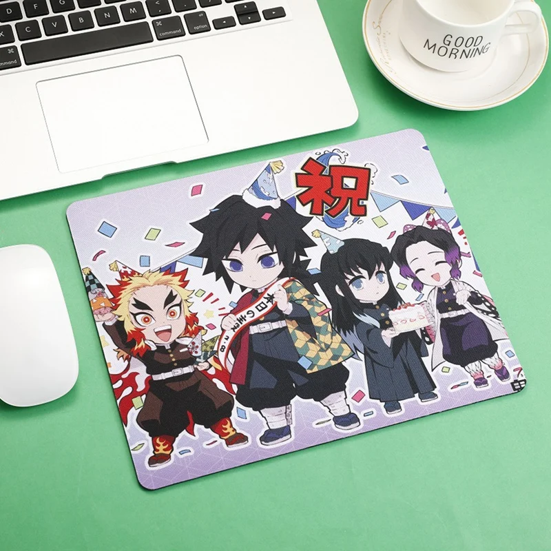 

Anime Demon Slayer Kimetsu No Yaiba Small Waterproof Work and office Mousepad Gamer Computer Desk Mat Pad Birthday Gift