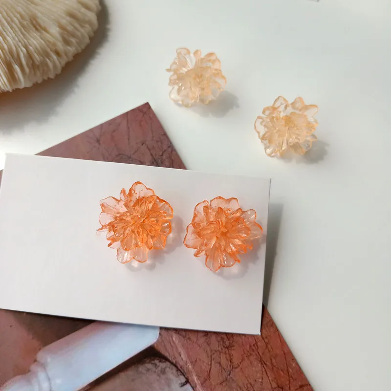 Женские акриловые серьги-гвоздики в виде цветка | Украшения и аксессуары