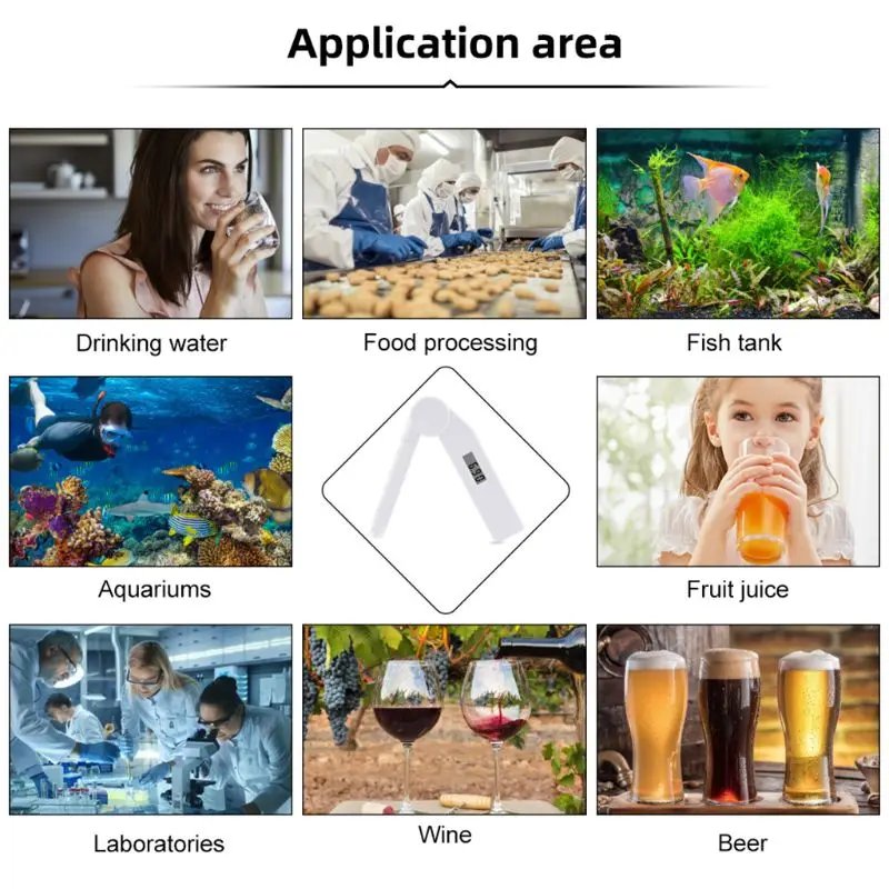 

Fold PH Meter Digital Water Quality Tester with 0-14 PH Measurement Range for Household Drinking, Pool and Aquarium Frui