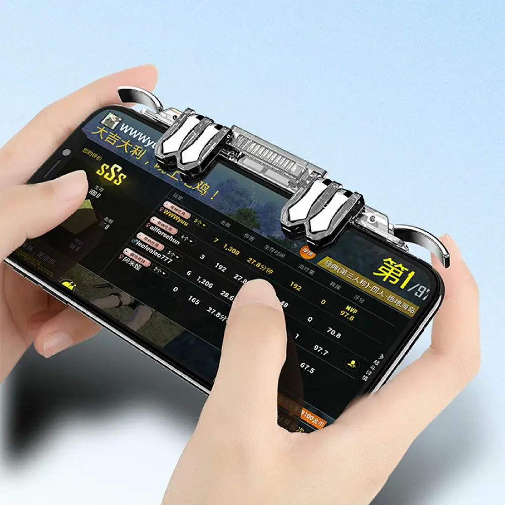 Мобильный игровой контроллер Kuulee 6 finger Pubg геймпад для телефона триггер L1 R1 кнопка