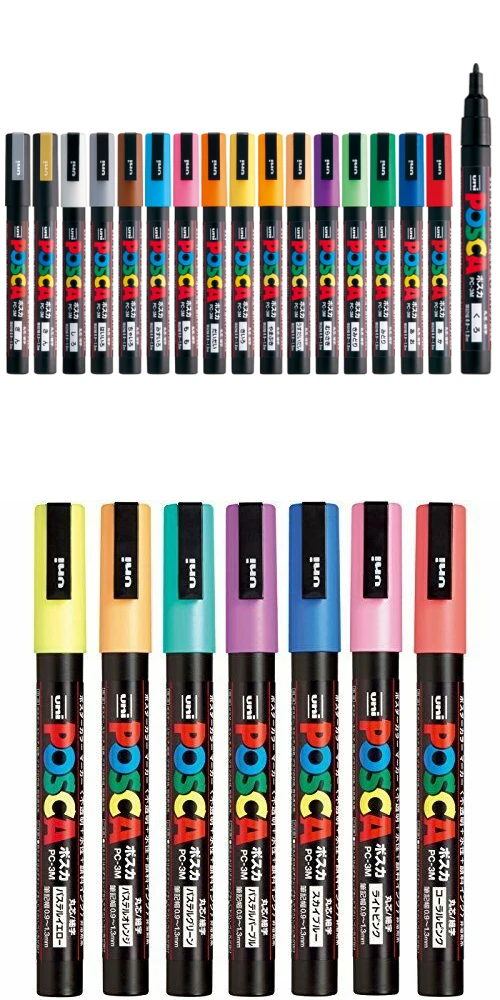 3 предмета в комплекте Uni POSCA плакат маркером наборе PC 3M классическая