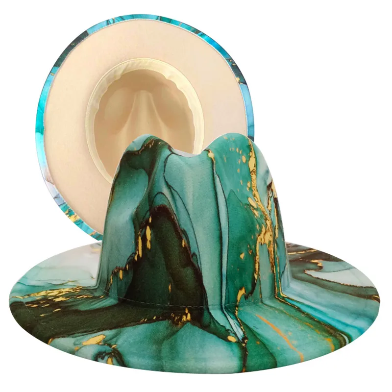 stetson trilby Fedora Hat Tie Dye 3D Gradient Craft Top Hat Unisex Hat Jazz New Church Hat Tie Dye Fashion Hat Spring шляпа женская mens summer fedora hats