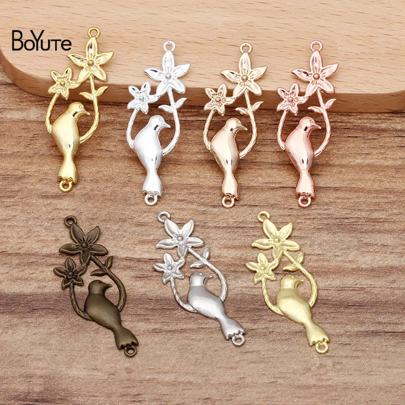 BoYuTe 50 шт. 14*38 мм 7 цветов оптом винтажные подвески из латуни с металлическим