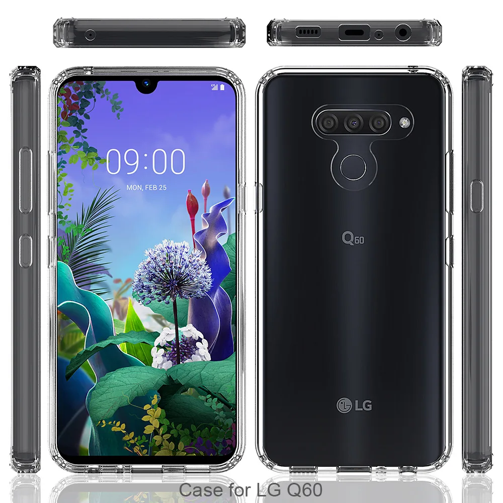 for LG Q60 Case X525 Cover Soft TPU Silicone Bumper Shockproof Hard Clear K50 2019 X520 |