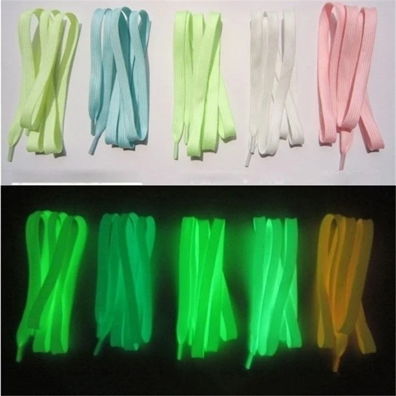Плоские шнурки Minch флуоресцентные светящиеся светильник ящиеся для обуви
