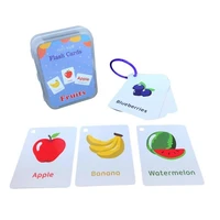 flash cards for children memory training early learning english flash card fruit alphabet shape pattern learning educational toy
