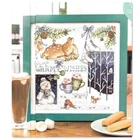 Набор для вышивки рождественским оленем, Набор для вышивки крестиком 14ct 11ct, печать на холсте, рукоделие сделай сам