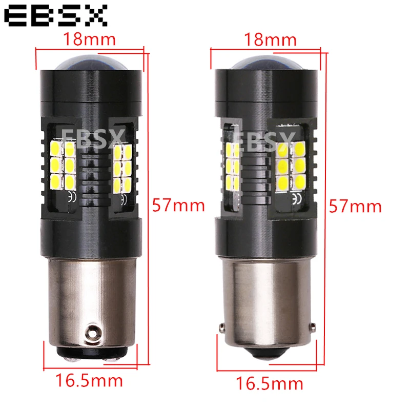 Стайлинг автомобиля EBSX 30X 1156 LED BA15S P21W S25 3030SMD 21 светодиодные кристаллы белая лампа