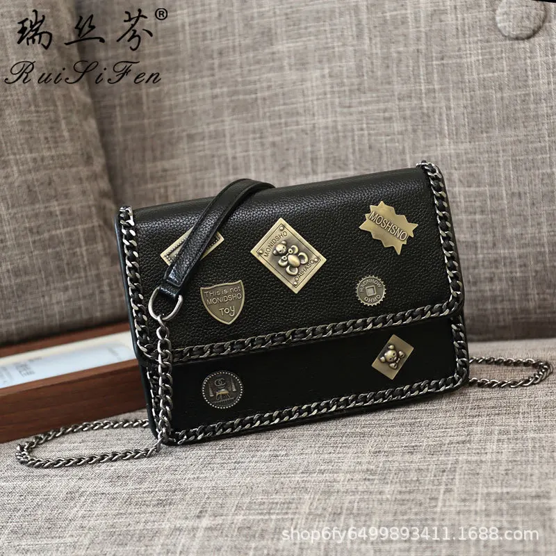 Новинка 2020 Женская Популярная винтажная сумка через плечо с цепочкой и