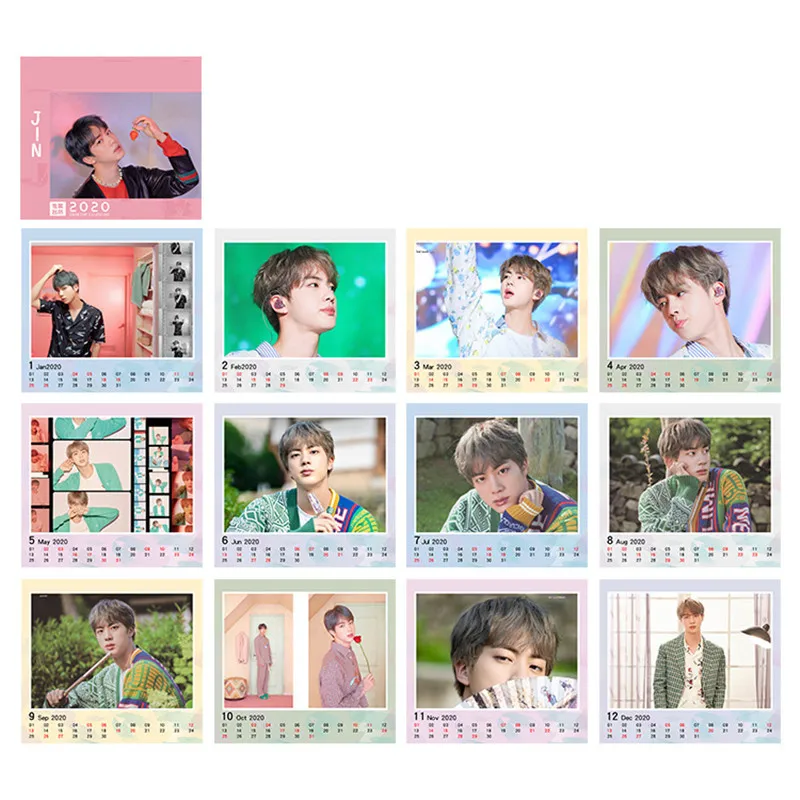 KPOP Bangtan мальчики карта душа персона календарь JUNG KOOK JIMIN SUGA мальчик с Luv Настольный Декор FH35