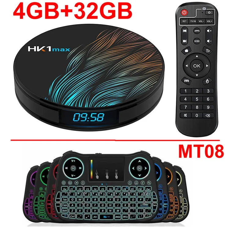 4GB 32GB add MT08 HK1 MAX Смарт ТВ коробка Android 9,0 RK3318 4 ядра, 4 Гб Оперативная память 128 Гб Встроенная память 2,4G/5G двойной WI-FI BT4.0 USB 3,0 3D 4K ТВ-приставка IPTV Set-top BOX - Цвет: 4GB 32GB add MT08