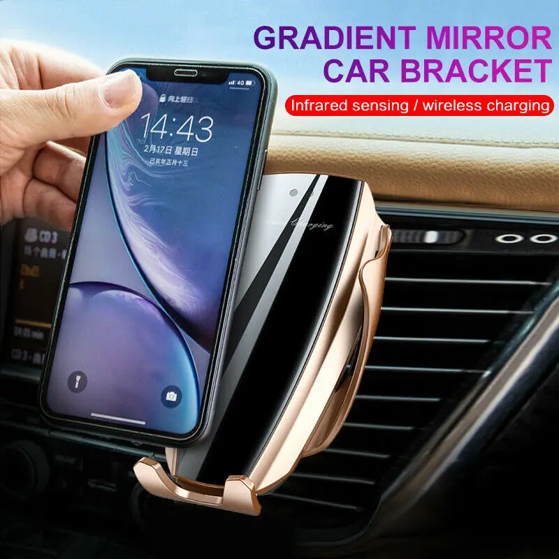 KSTUCNE Qi Беспроводное Автомобильное зарядное устройство для iPhone XS XR Samsung S10 Plus Xiaomi