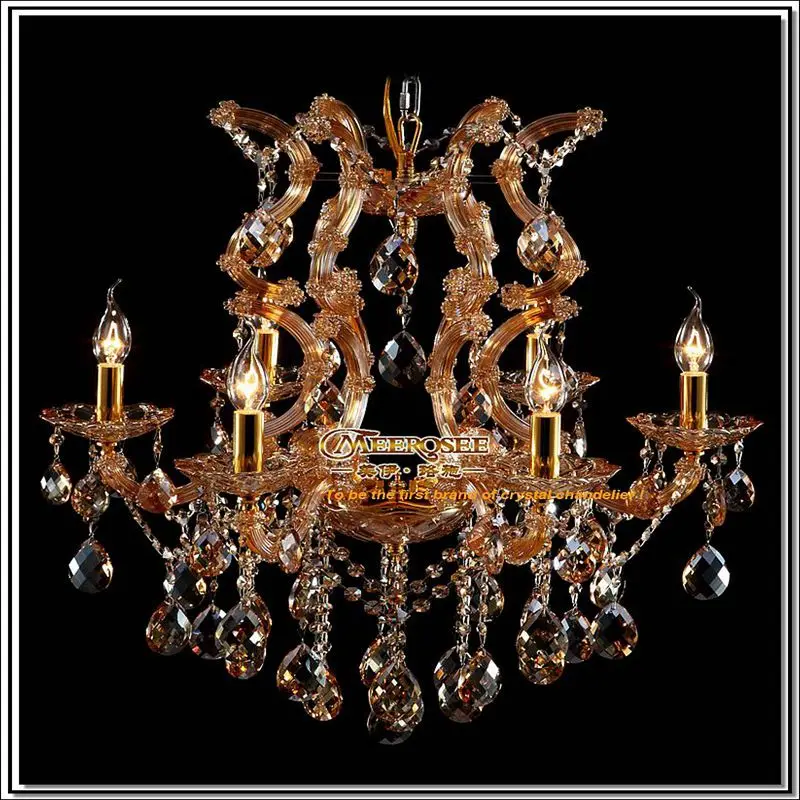 Современный Янтарный хрустальный светильник люстры с кристаллом K9 в стиле Марии