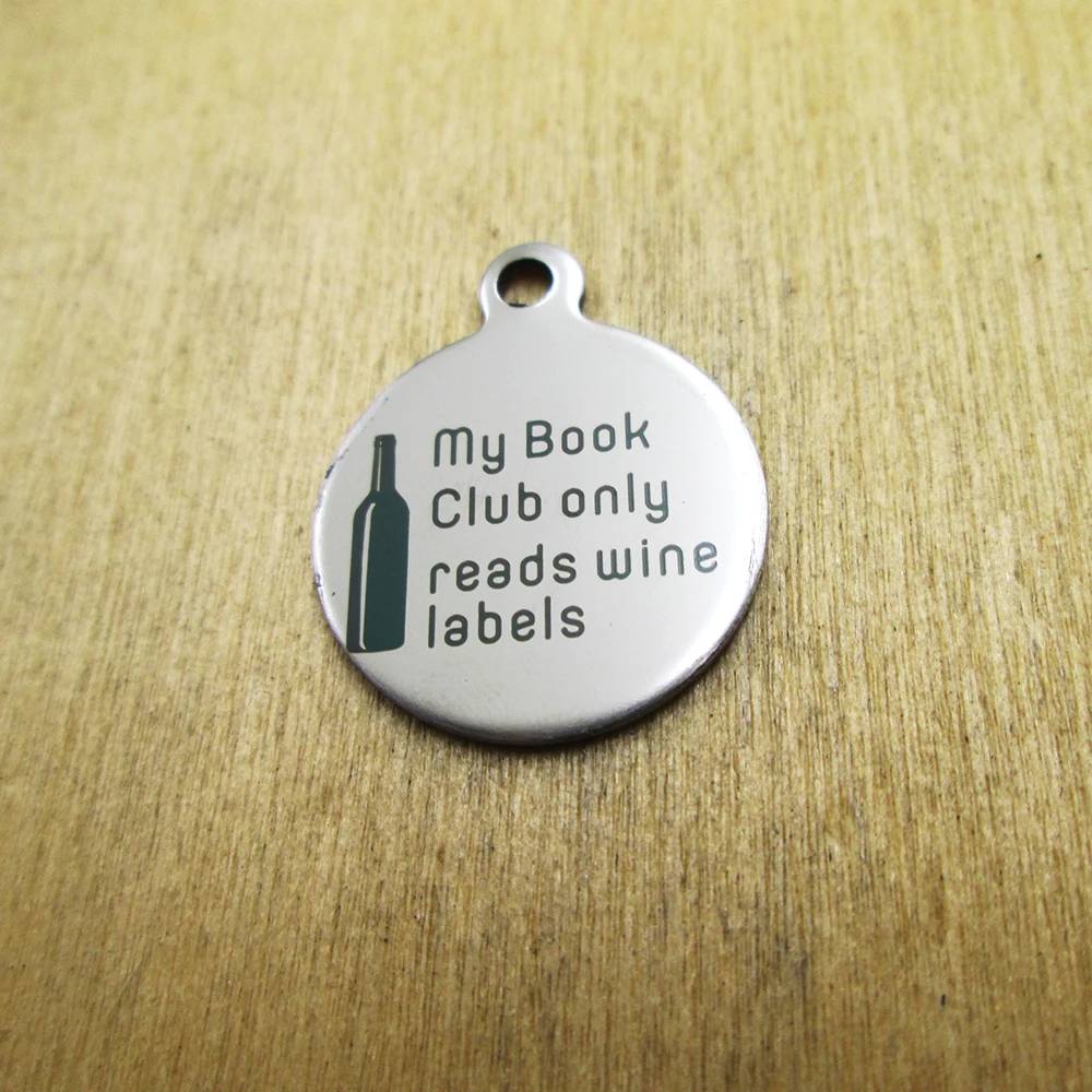 10 шт./партия жена пожарного амулеты из нержавеющей стали лазерной гравировкой DIY