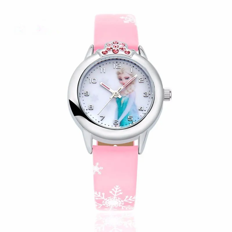 FIONTO, новинка, Relojes, мультяшная принцесса, часы, модные детские часы, детские часы, милые, Резиновая кожа, кварцевые часы для девочек CE0519/5
