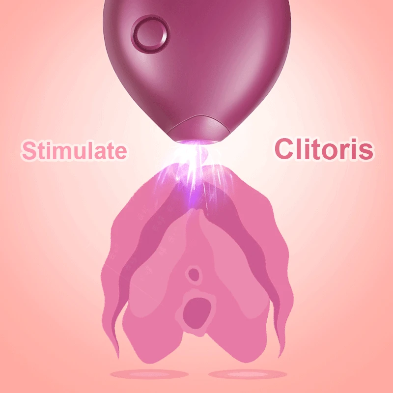 Клиторальный сосательный вибратор мини 4 режима Вибрация оральный лизание
