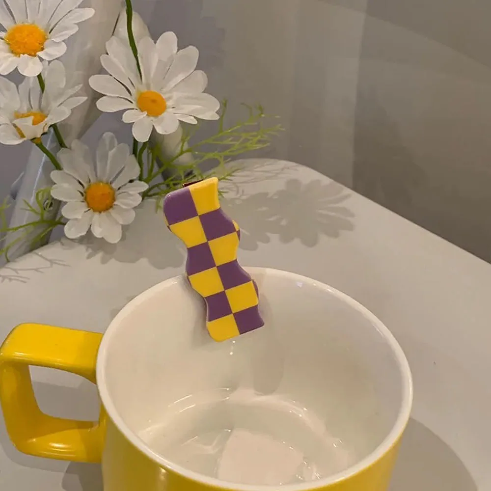 Женская заколка для волос акриловая квадратная с цветной сеткой изысканная в