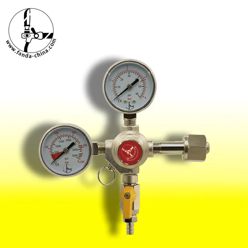 УГЛЕРОДНЫЙ диоксидный регулятор давления пива редуктор homebrew Co2 Регулятор Двойной манометр-пивной кегератор клапан сброса давления