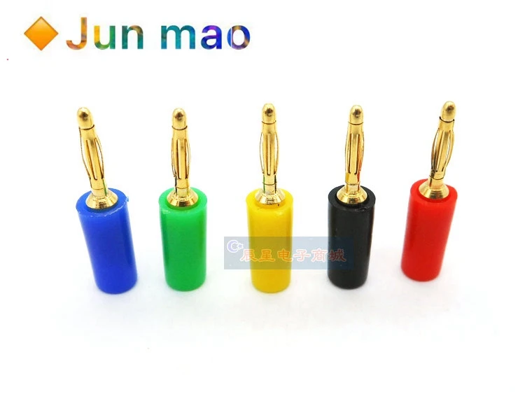 5PCS Pure copper plated real Gold 2mm banana plug high insulation panel lantern head K2 test | Обустройство дома