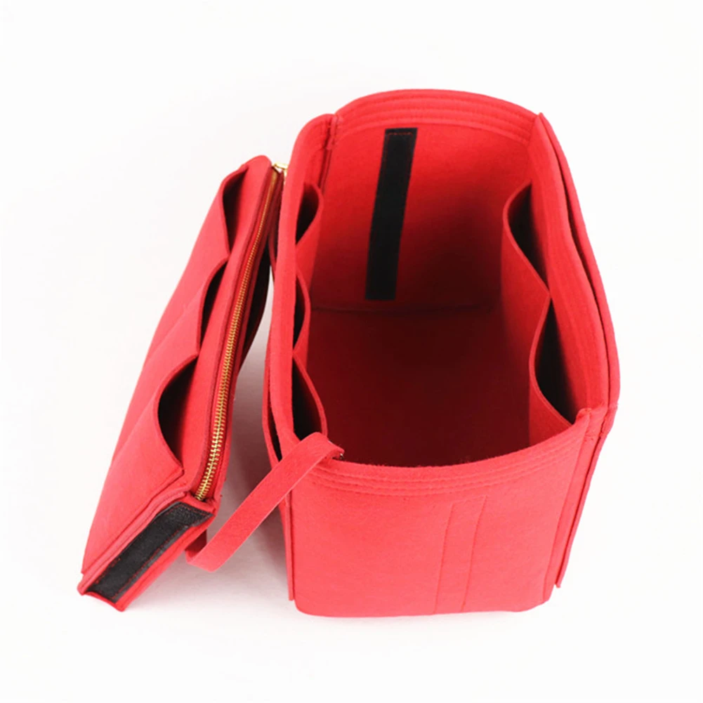 Кошелек Вставить косметическая сумочка из фетра сумка Органайзер на молнии