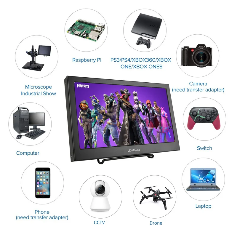 11 6 hd 1080p ips lcd portable monitor for ps3 ps4 xbox360 with vga hdmi interface 10 1 inch computer gaming monitor pc free global shipping