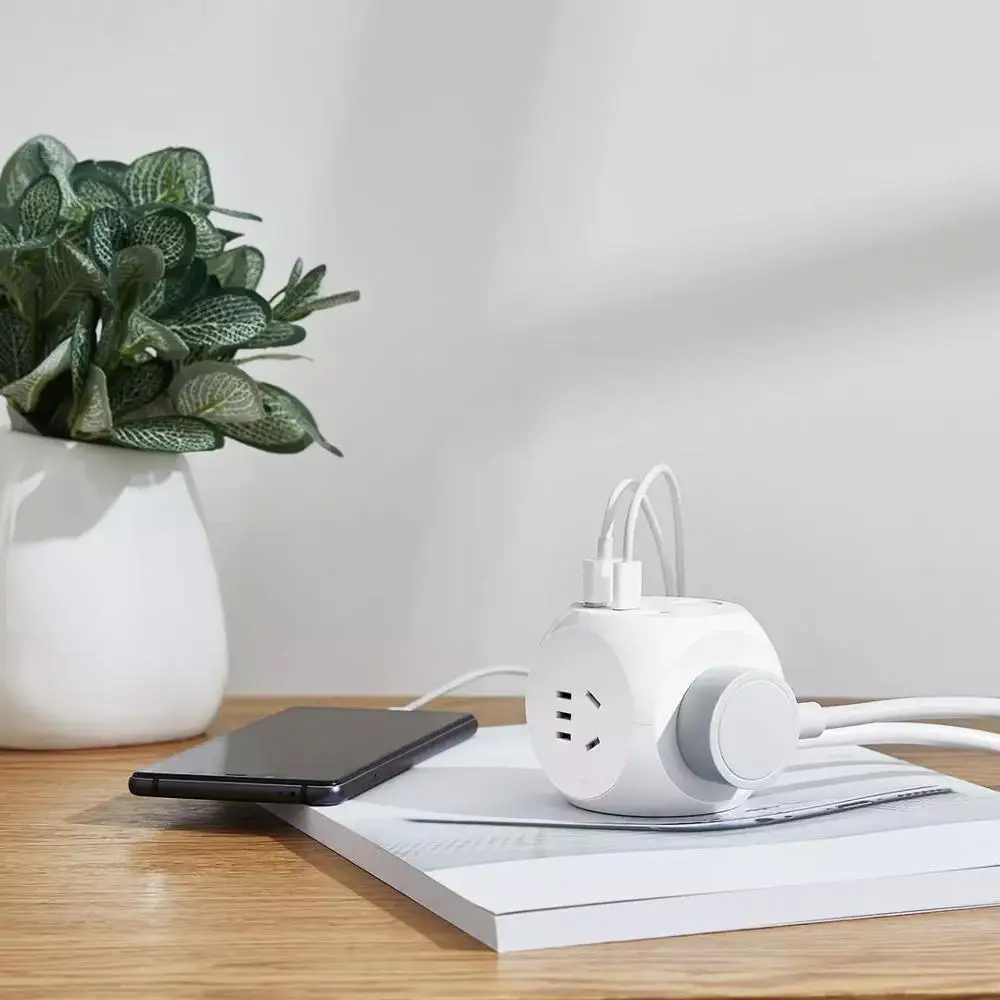 Xiaomi Aigo Cube розетка с адаптером питания USB 5 В 2.4A/type C в 3A Быстрая зарядка 3