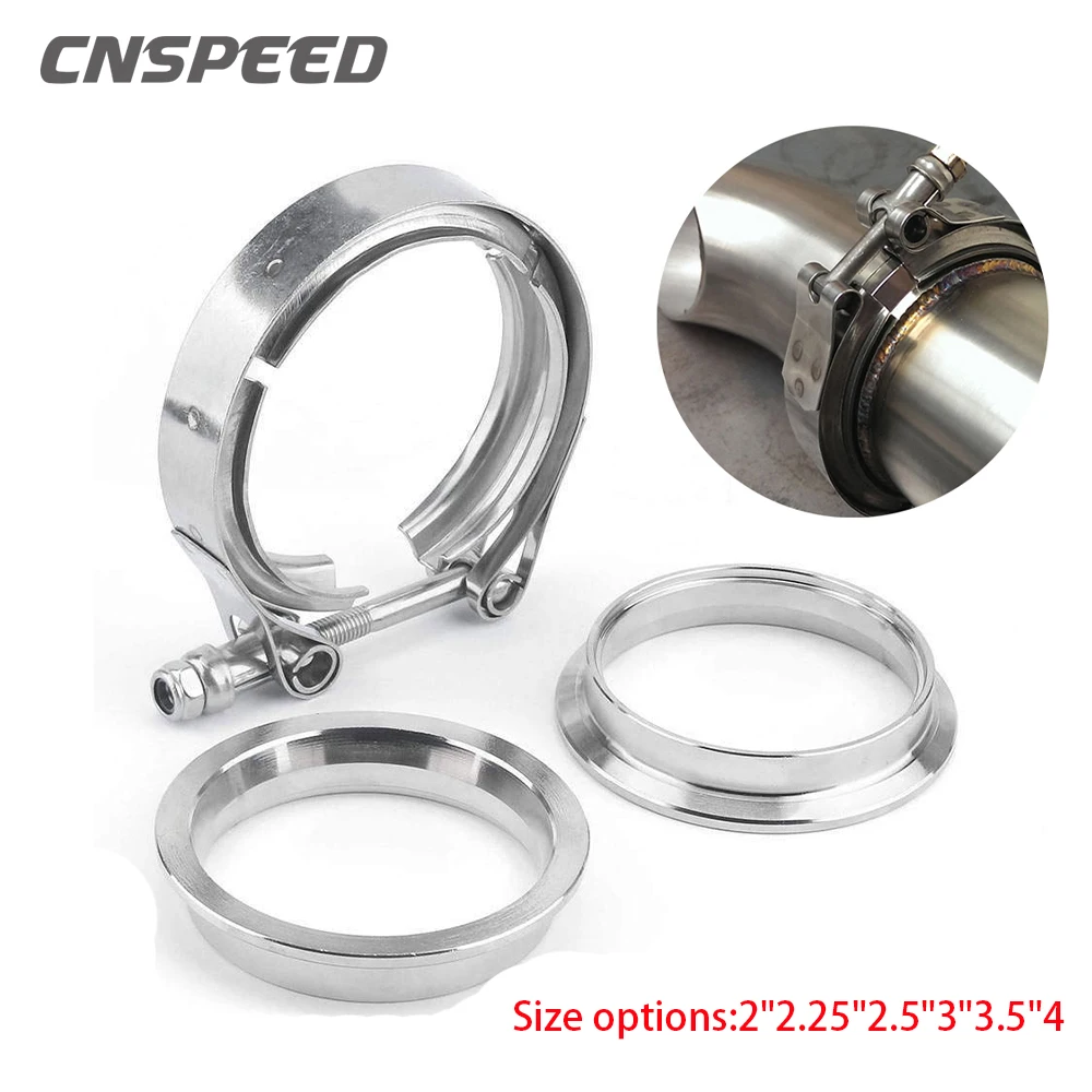 

304 Stainless Steel 2“ 2.25"2.5" 3" V band Clamp 3" Inch V-band Exhaust Male Female Flange Turbo Exhaust Vband V Clamps Kits