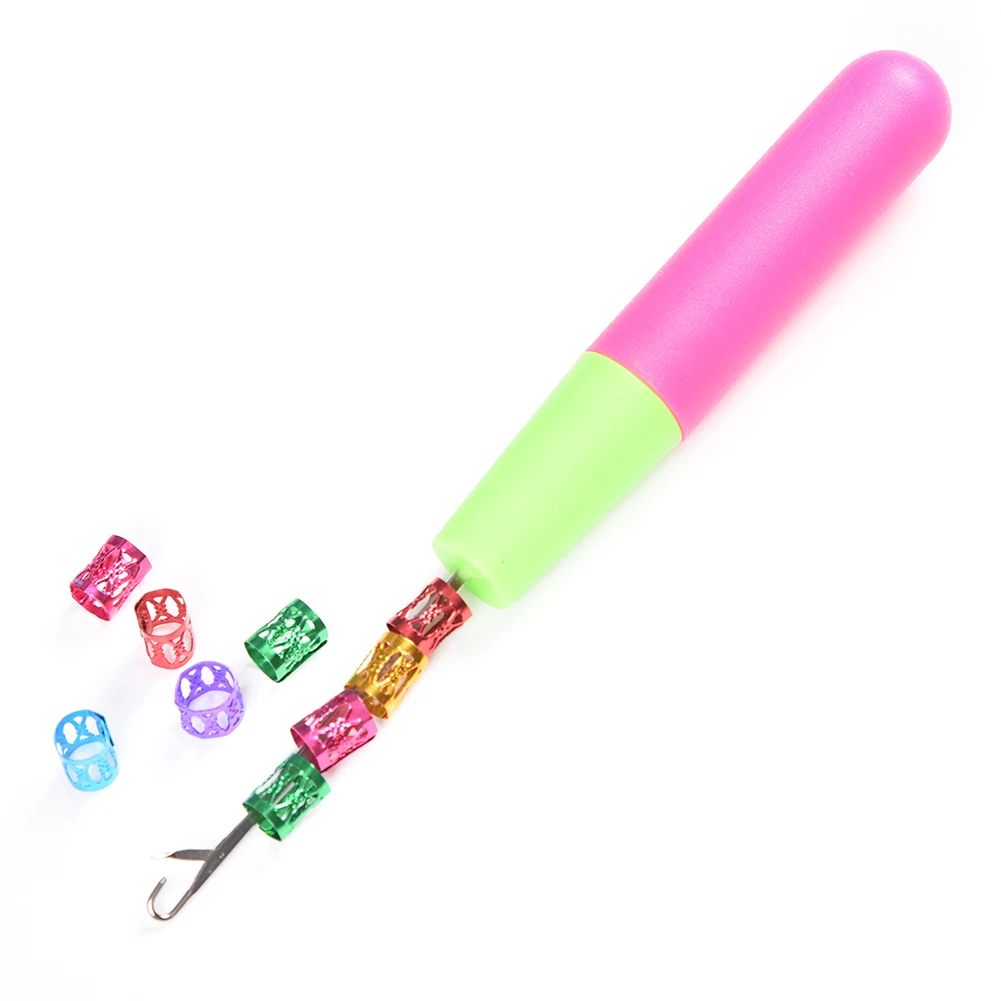 Вязаные плетеные волосы для наращивания спицы с дредлоком цветные колечки волос|