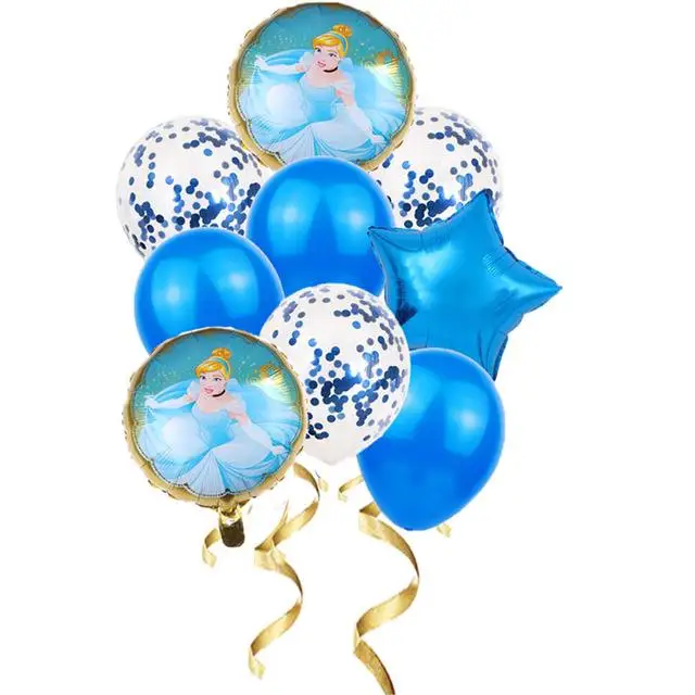 

4 Princess Elsa Disney Princess Helium Balloons Confetti Latex Balls Baby Shower Birthday Party Decorations Kids Toys Girl Gift