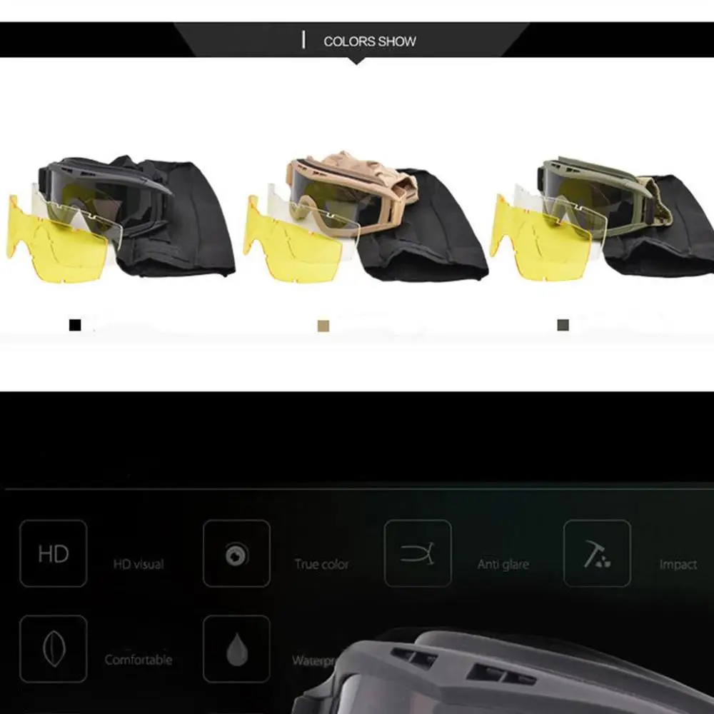 

Army Fan Glasses Tactical Goggles Anti-Impact Desert Goggles Special Forces Goggles Outdoor Equipment